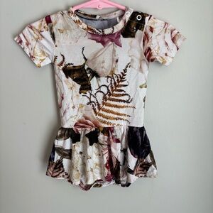 Posh Peanut Black Rose Twirl Skirt Bodysuit Dress 3-6 Months